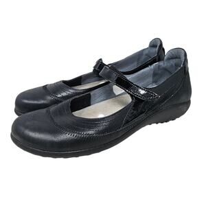 Naot 9 Kirei Mary Jane Black Leather Casual Comfort Goth Grunge Minimalist